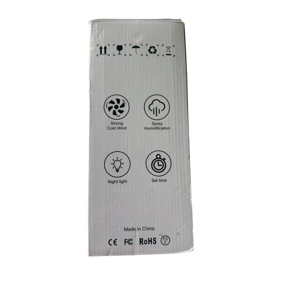 In Box Portable Air Cooler Fan w/ Humidifier LED Light Timer Mini AC Leather - Picture 4 of 7